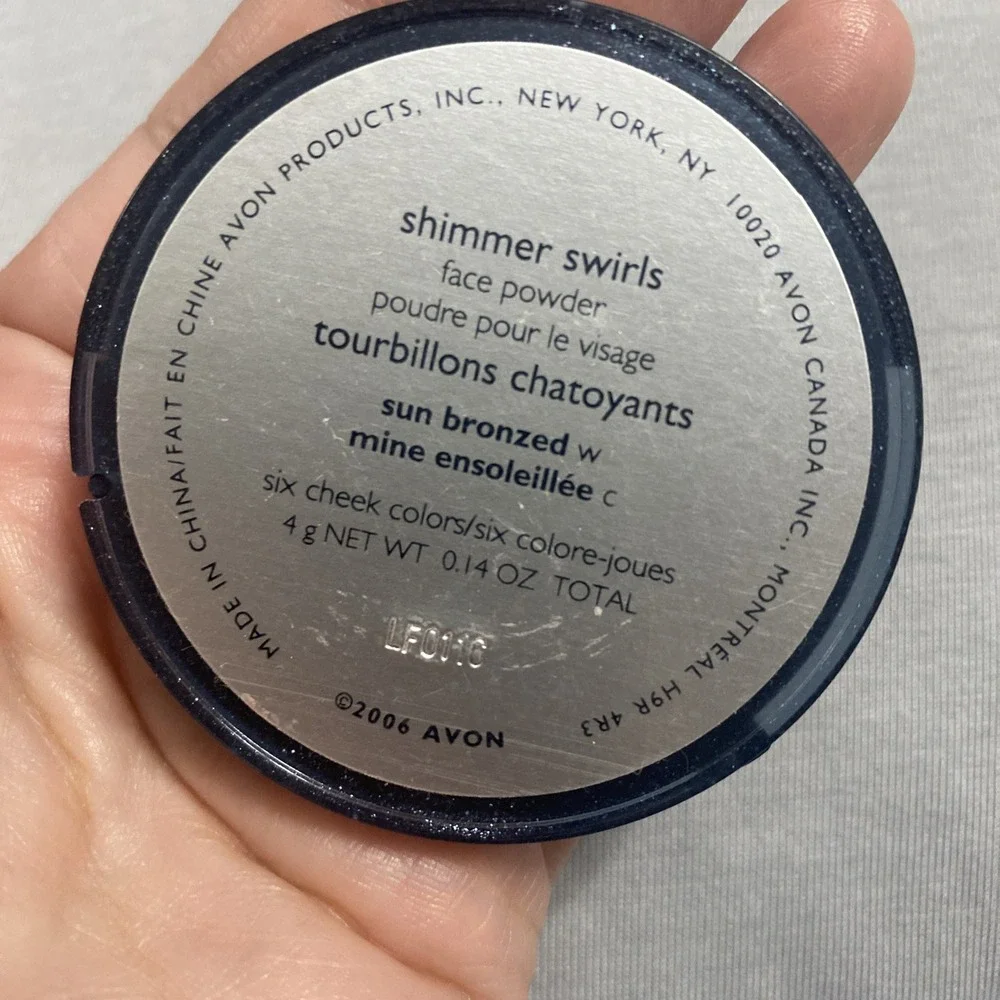NEW AVON shimmer swirls face‎ powder blush highlighter - sun bronzed